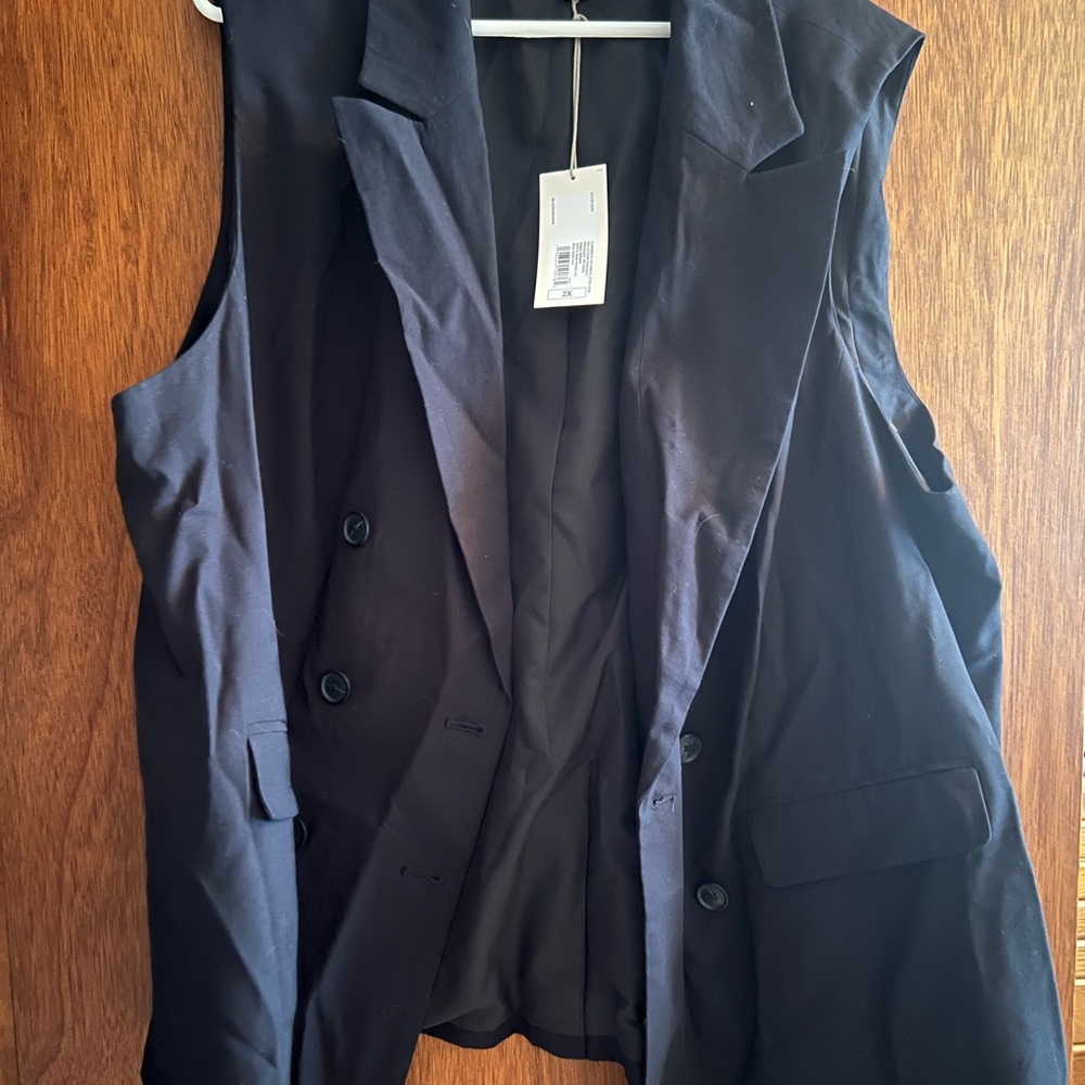 A New Day Black Blazer Vest
